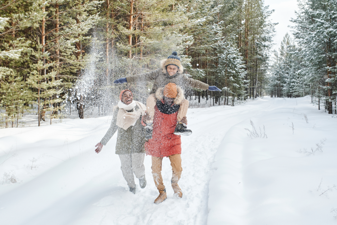 Family in the winter